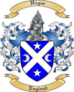 Hague Family Crest from England