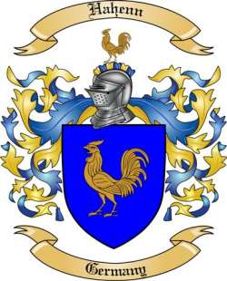 Hahenn Family Crest from Germany