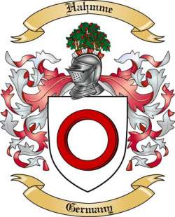Hahmme Family Crest from Germany