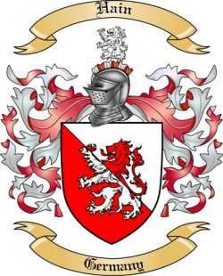 Hain Family Crest from Germany