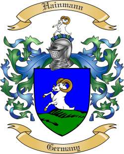 Hainmann Family Crest from Germany