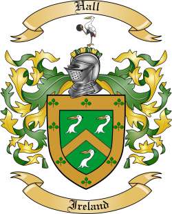 Hall Family Crest from Ireland
