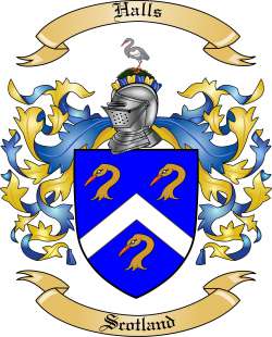 Halls Family Crest from Scotland