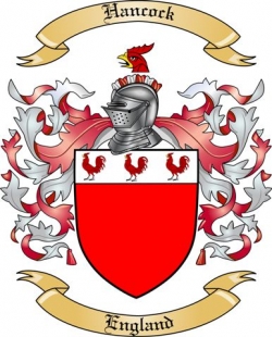 Hancock Family Crest from England