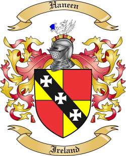 Haneen Family Crest from Ireland