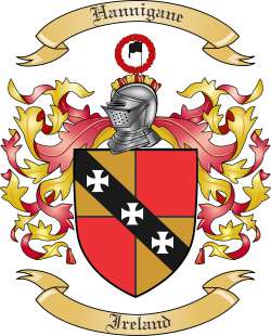 Hannigane Family Crest from Ireland