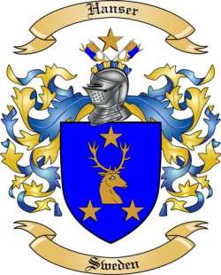 Hanser Family Crest from Sweden