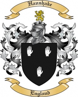 Hanshake Family Crest from England