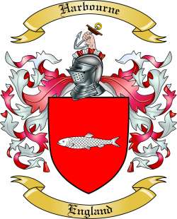 Harbourne Family Crest from England