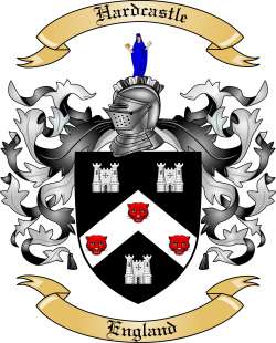 Hardcastle Family Crest from England