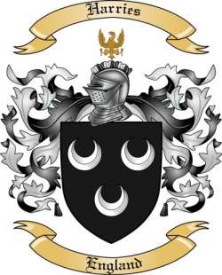 Harries Family Crest from England
