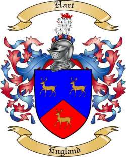 Hart Family Crest from England