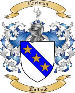 Hartman Family Crest from Holland