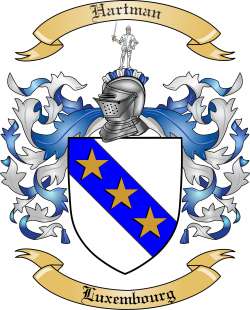 Hartman Family Crest from Luxembourg