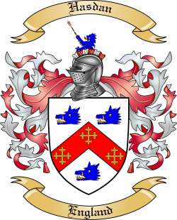 Hasdan Family Crest from England