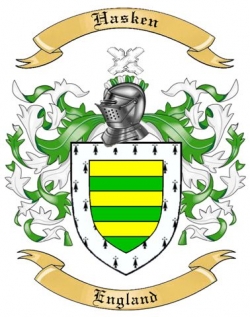 Hasken Family Crest from England