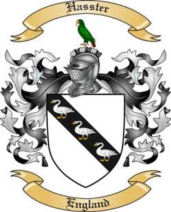 Hasster Family Crest from England