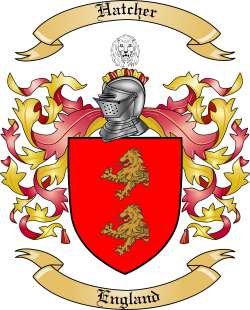 Hatcher Family Crest from England2