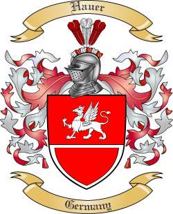 Hauer Family Crest from Germany
