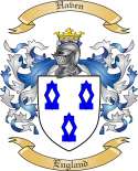 Haven Family Crest from England