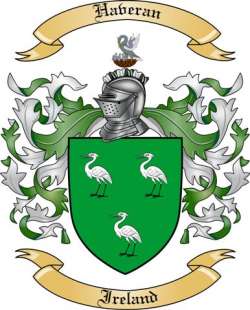 Haveran Family Crest from Ireland