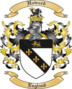 Haward Family Crest from England