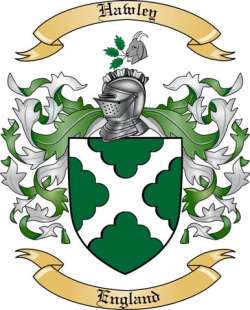 Hawley Family Crest from England