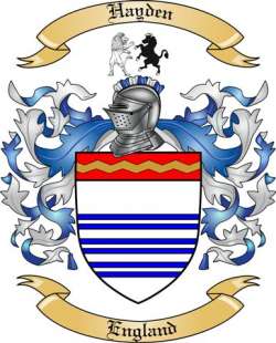 Hayden Family Crest from England