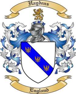 Haydens Family Crest from England