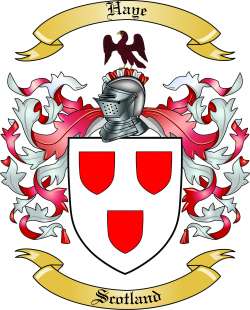 Haye Family Crest from Scotland