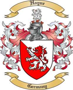 Hayne Family Crest from Germany