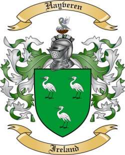 Hayveren Family Crest from Ireland