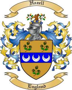 Hazell Family Crest from England