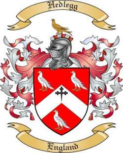 Hedlegg Family Crest from England