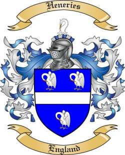 Heneries Family Crest from England