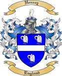 Henrey Family Crest from England