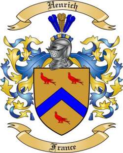 Henrich Family Crest from France