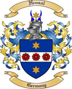 Hensal Family Crest from Germany