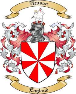 Henson Family Crest from England