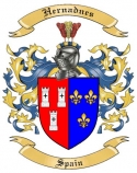 Hernadnes Family Crest from Spain
