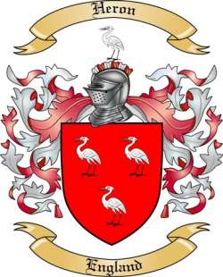 Heron Family Crest from England