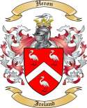 Heron Family Crest from Ireland