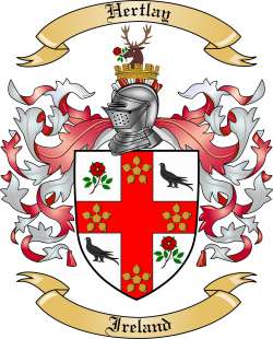 Hertlay Family Crest from Ireland
