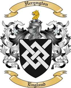 Heryngton Family Crest from England