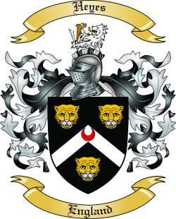 Heyes Family Crest from England