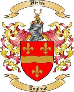 Hickes Family Crest from England