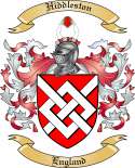Hiddleston Family Crest from England
