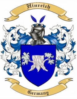 Hinreich Family Crest from Germany