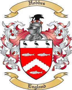 Hobbes Family Crest from England