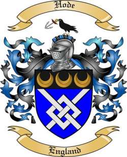 Hode Family Crest from England